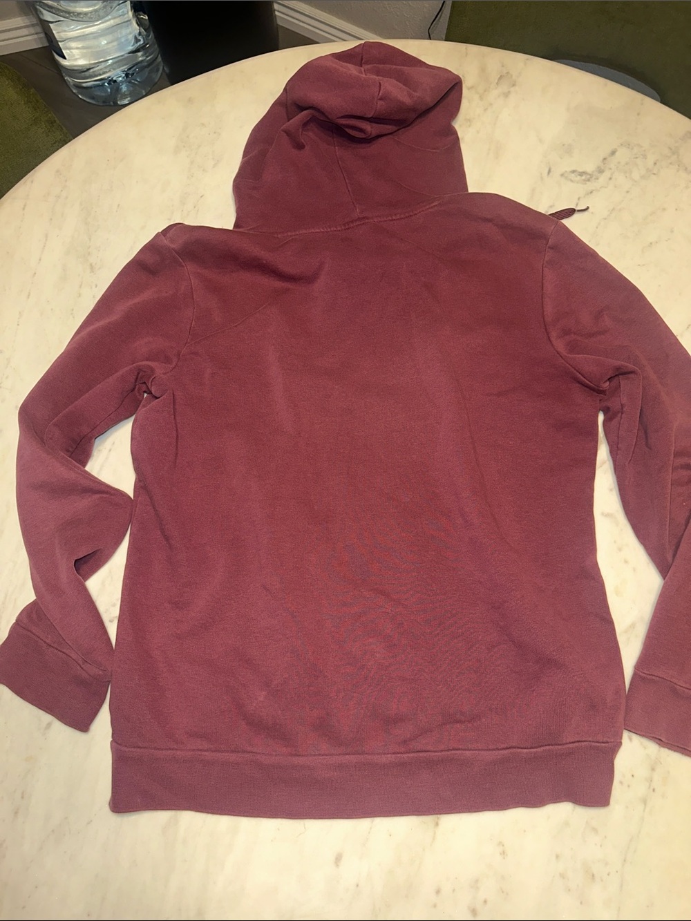 Adidas burgundy hoodies sweatshirt size Large - Picture 6 of 6